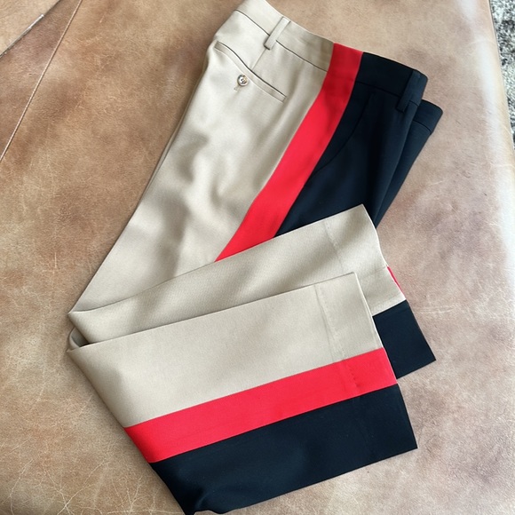 ⭐️⭐️⭐️SOLD ⭐️⭐️⭐️ Burberry Lottie Colorblock Grain de Poudre Wool Trousers - Picture 5 of 17